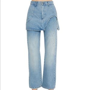 Danielle Guizio embellished hybrid denim